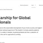 Swedish Institute Scholarship 2026