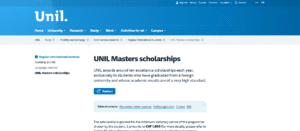 UNIL Master Scholarships 2026 |fully funded