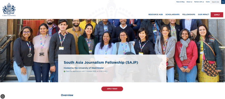 Chevening South Asia Journalism Fellowship 2025