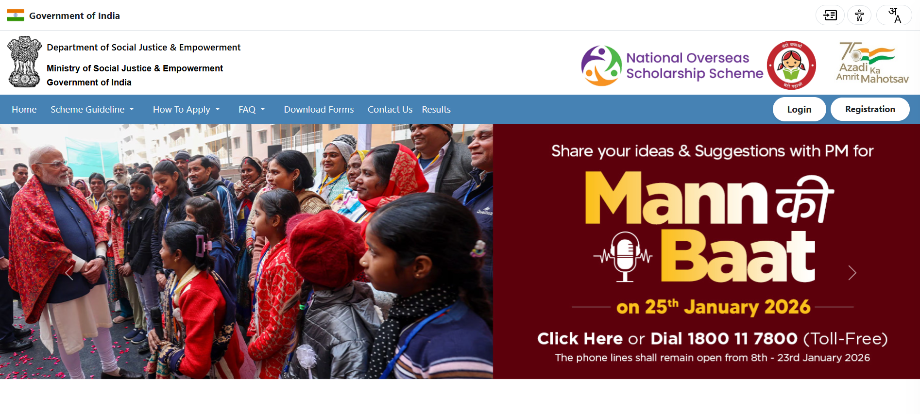 National Overseas Scholarship (NOS)